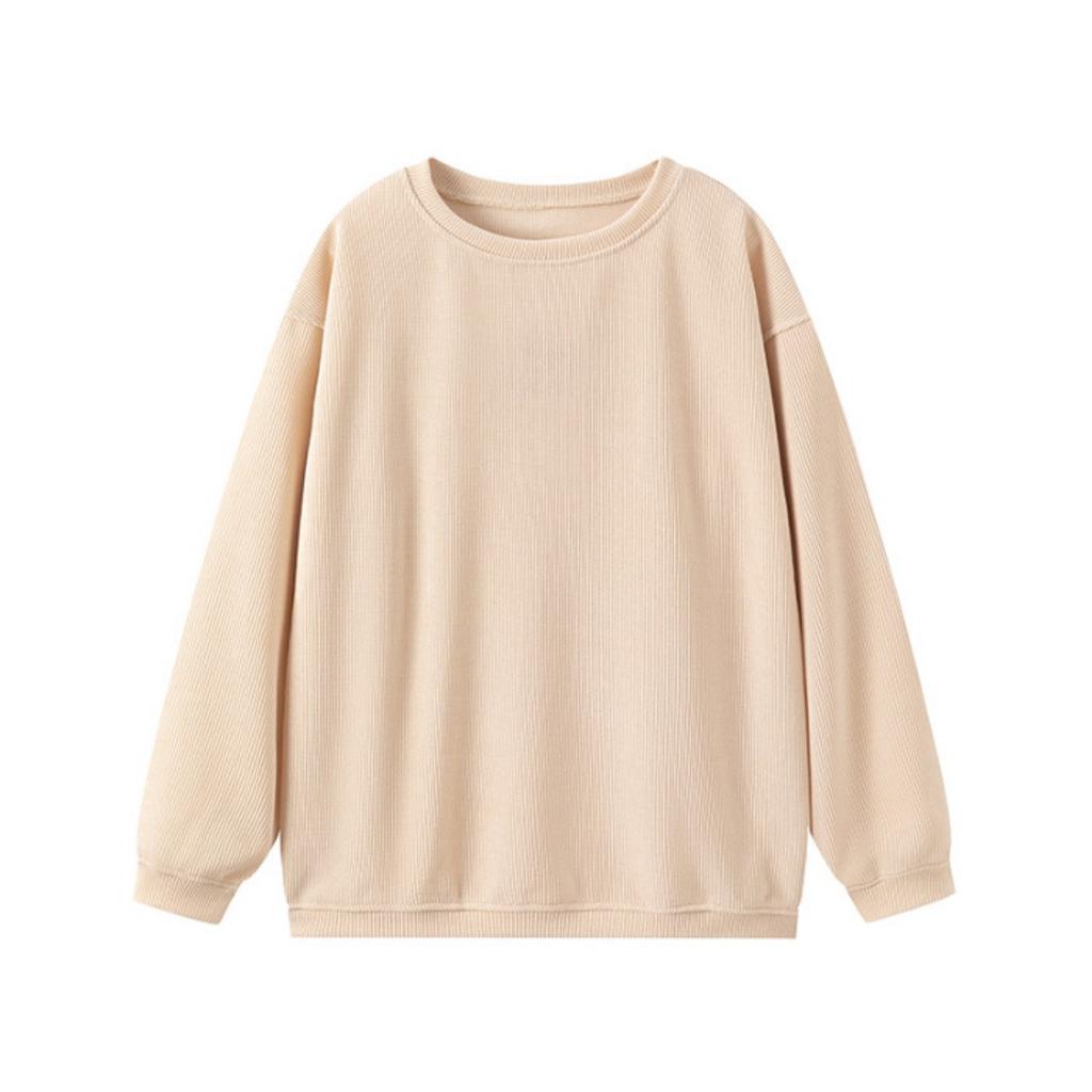 Autumn and Winter Comfortable Casual Pullover Loose Round Neck Fashionable Long Sleeved Sweatshirt for Women