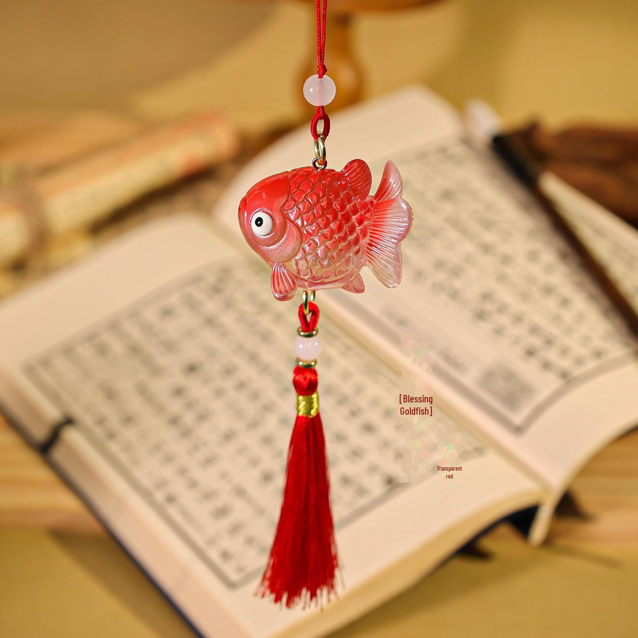 

Брелок-подвеска для автомобиля в виде золотой рыбки кои Ханфу - креативный подарок на Новый год для пар Regular Packaging