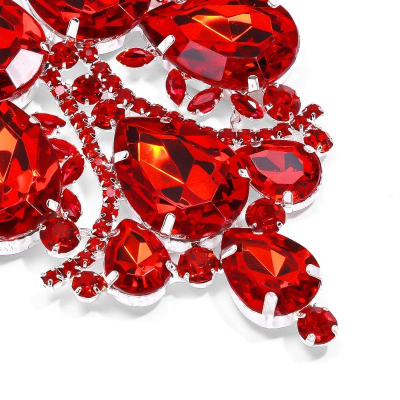 Jewelry Set Exaggerated Water Drop Necklace Pendant Earrings Queen Jewelry Set