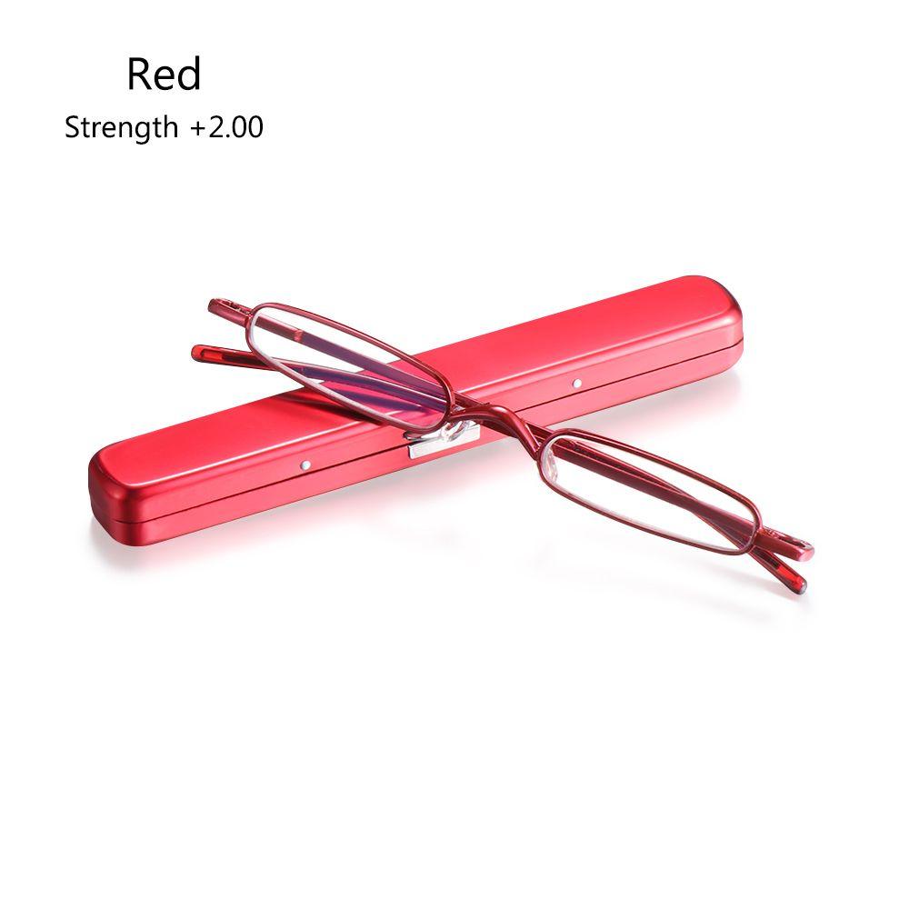 Hinge Readers Eyeglasses with Portable Pen Clip Case Blue Light Blocking Mini Reading Glasses