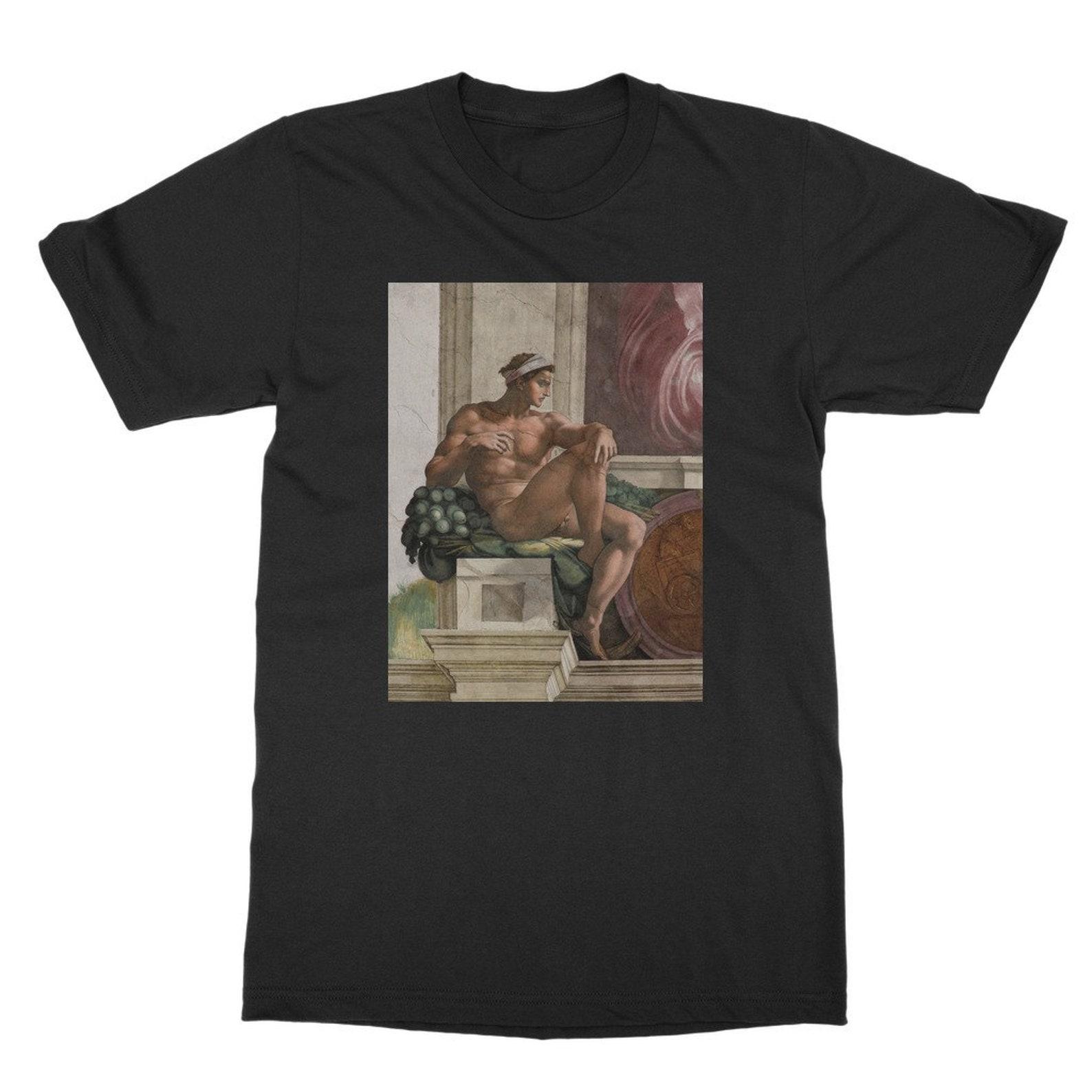Michelangelo Bacchus T-Shirt – Classic Art Heavy Cotton Tee 4XL