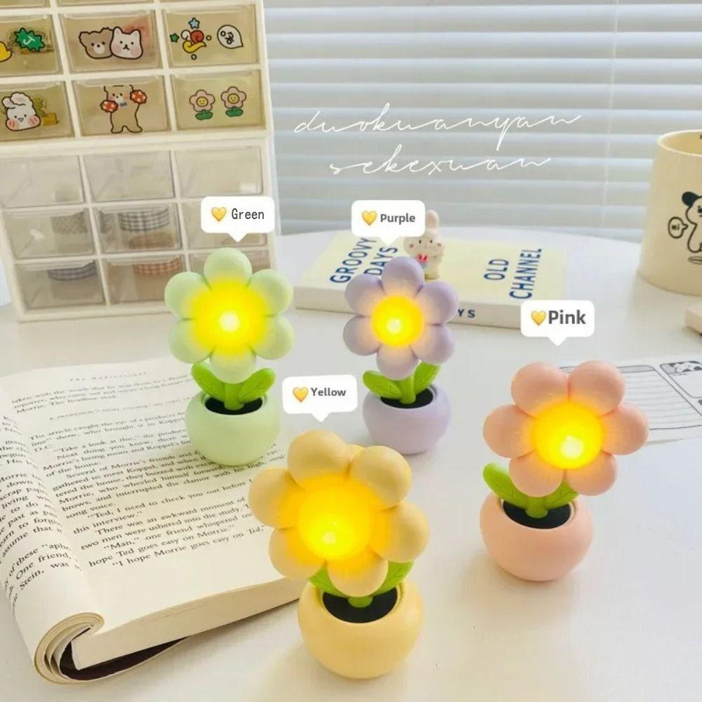 with Battery Flower Night Light LED Ambient Lights New Bedside Lamp  Gift