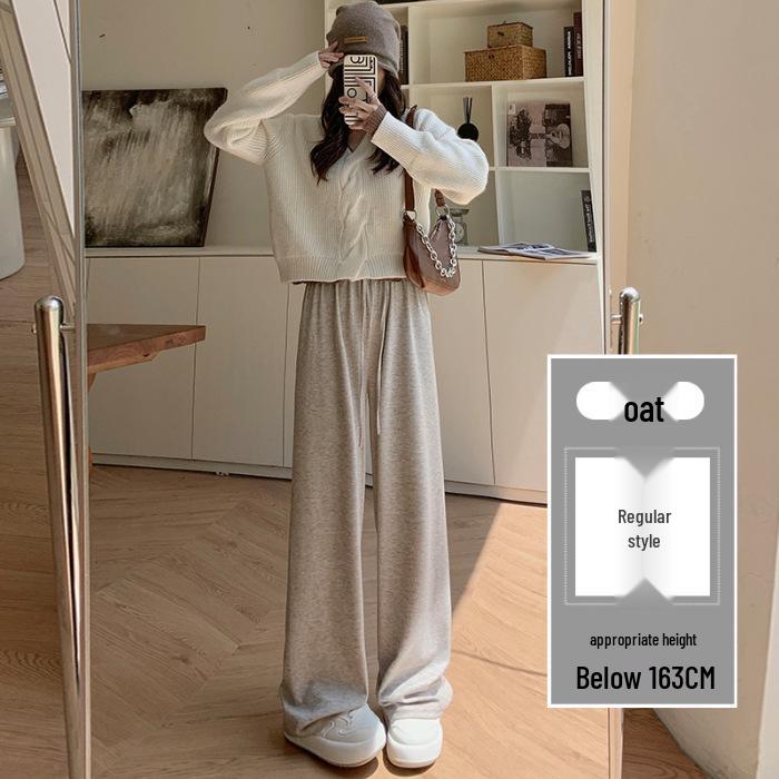 

Women s High-Waisted Loose-Fit Wide-Leg Pants with Lazy Drape - Autumn 2024 2XL