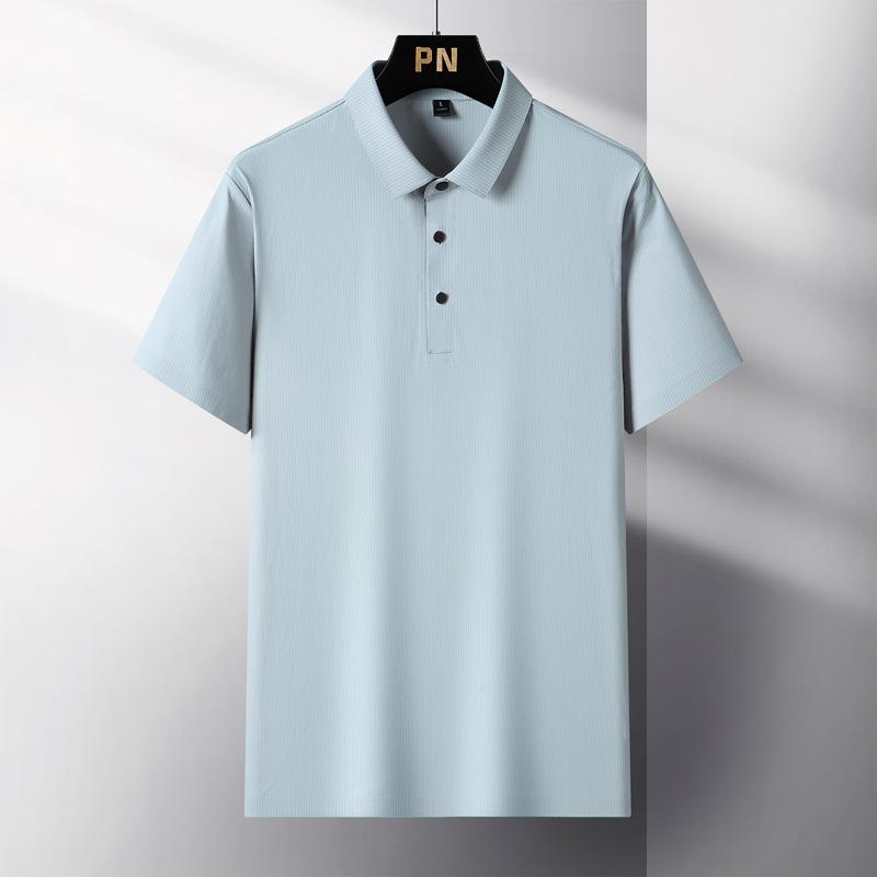 Polokošile Pánské léto Pánské tričko Pánské ledové hedvábné Bezešvé Business Běžné Krátký rukáv