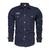 European & American Men's Military Style Cotton Long-Sleeve Shirt for Spring & Autumn