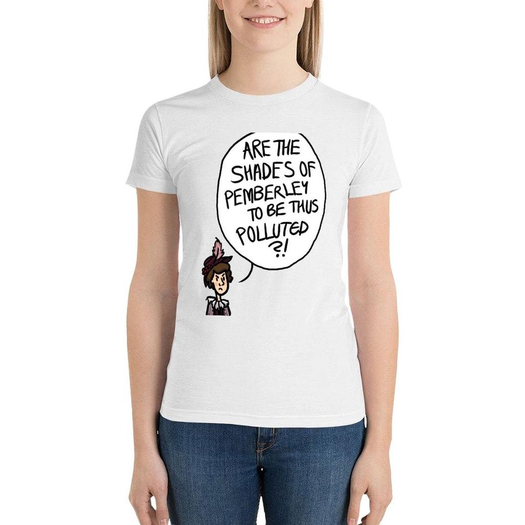 Shades Of Pemberley T-Shirt T-Shirts Lustiges Sommeroberteil Damenkleidung T-Shirt Kleid Frauen