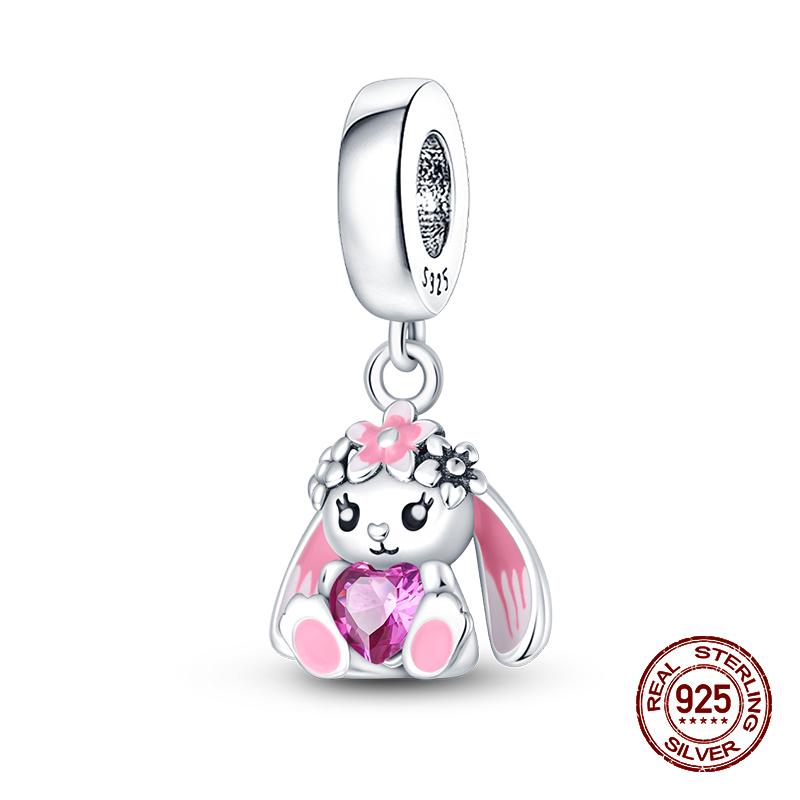 100 % 925 Sterling Silber Teetasse Musik Katze Rosa Katzenpfote Charms Perlen Fit 925 Original Armband Fein DIY Niedlich Schmuck Geschenk