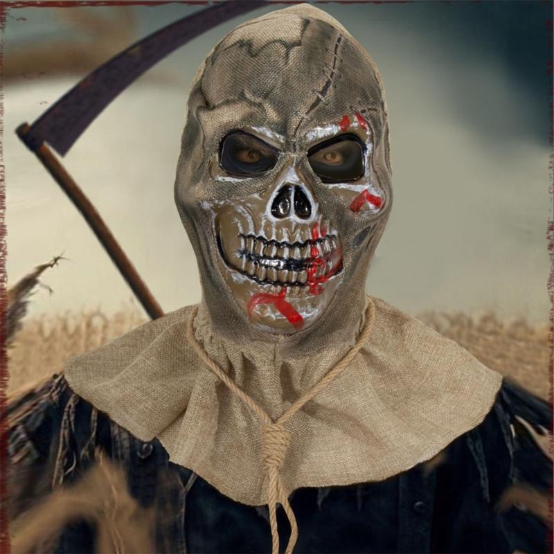 Halloween Scary Helmets Masquerade Mask Cosplay Mask for Carnival Christmas Party Props Horrific Full Head Skull Mask