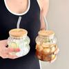 Straw Coffee Mug Transparant Glass Tumbler Vintage Drinking Glassware  Tea
