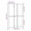 VidaXL Room Divider 3 Panels, Room Separator, Privacy Screen, Bedroom Living Room Screen, White Wood 358670
