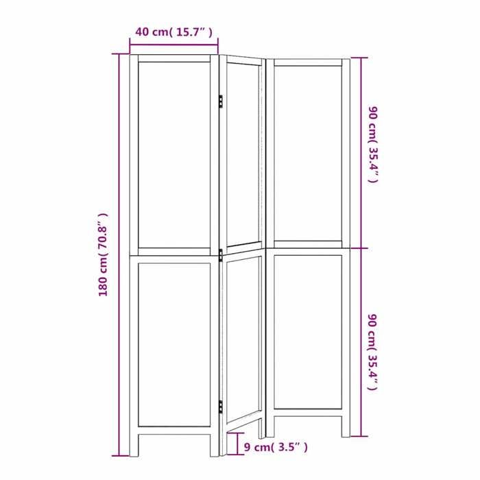 VidaXL Room Divider 3 Panels, Room Separator, Privacy Screen, Bedroom Living Room Screen, White Wood 358670