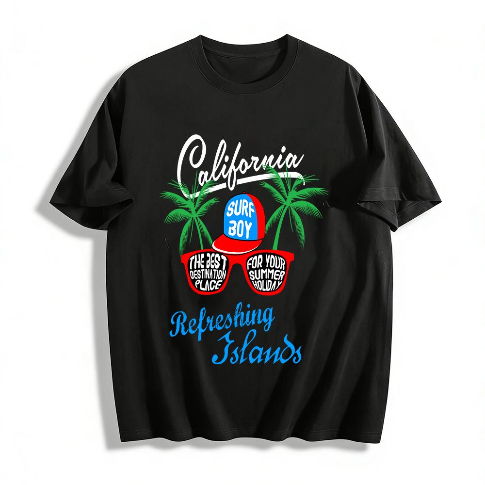Surf Boy Summer Holiday The Best Destination Refreshing Islands Tee Pure cotton T-shirt XXS