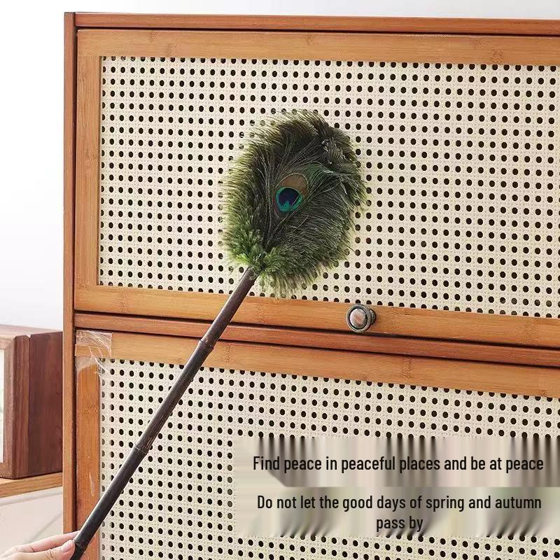 Pfauenfeder Staubwedel mit verlängerter Reichweite für Fugen