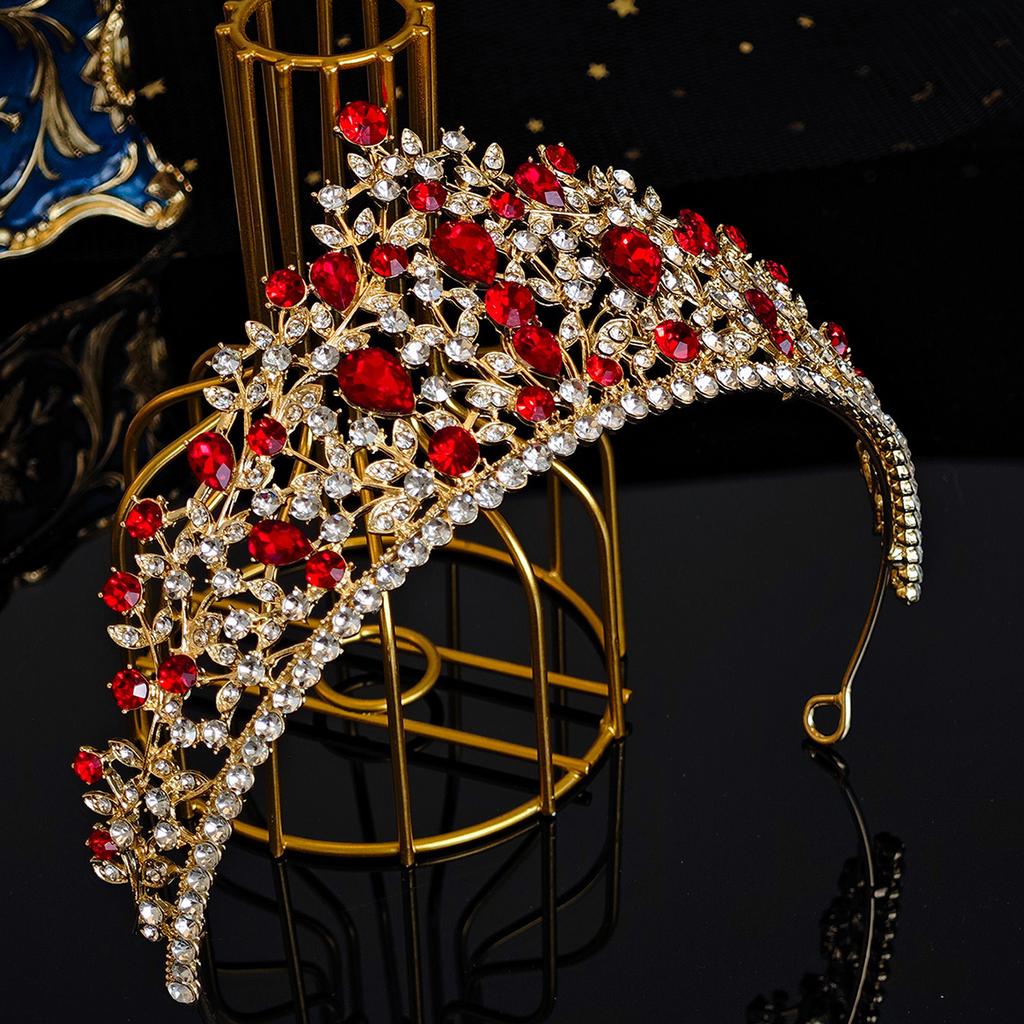 Full Diamond Crystal Princess Crown Luxury Queen's Crown Headdress Hair Accessories Birthday Party Girl Headpieces