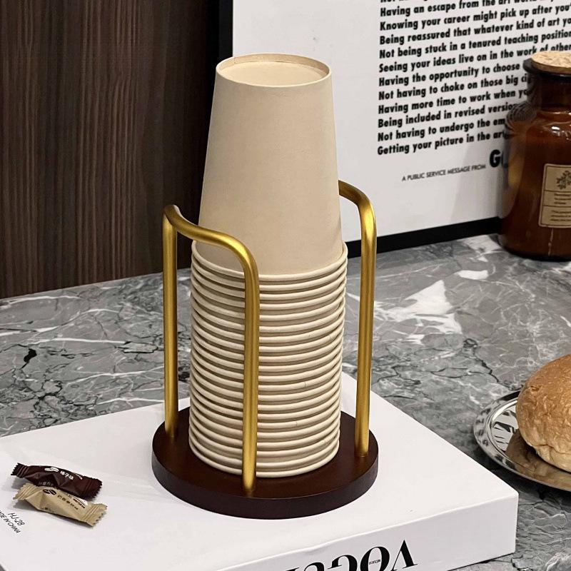 Desktop Coffee & Tea Cup Holder and Dispenser for Disposable Cups