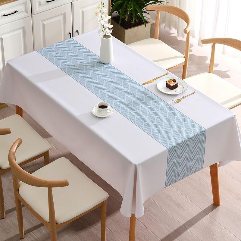 Nordic Minimalist Table Mat Household Coffee Tablecloth Pvc Tablecloth  Waterproof Oil Proof Instagram Style Tablecloth