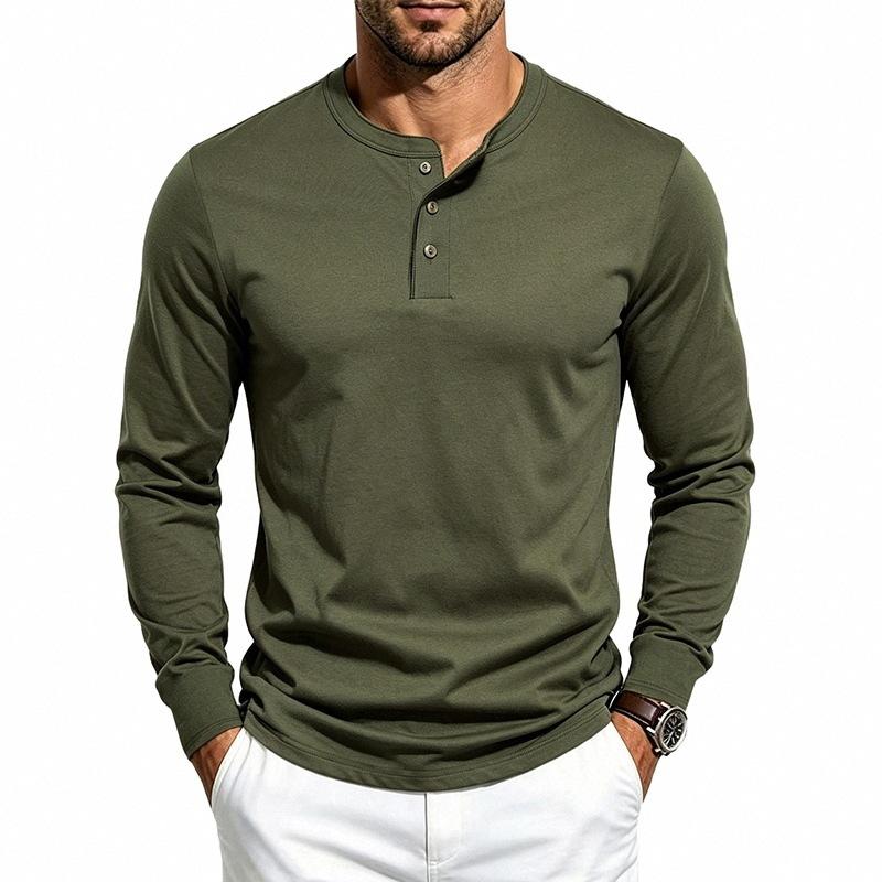Herren S EU Größe Langarm T-Shirt Slim Fit Lässig Basisschicht