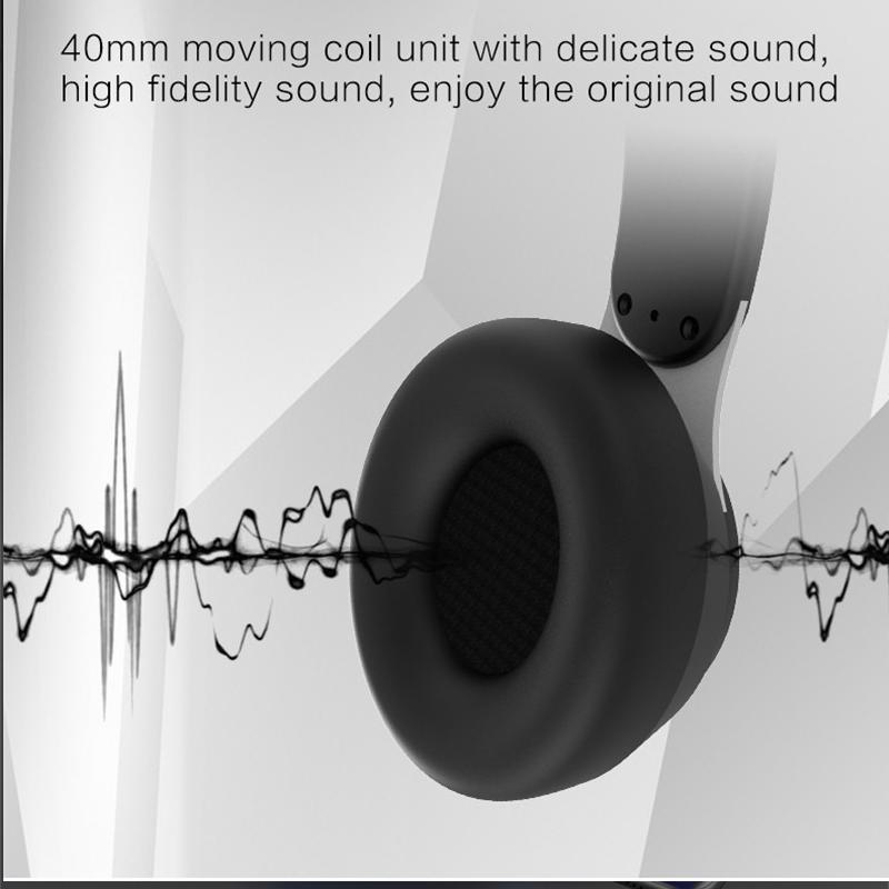 Wireless Headphones Foldable Adjustable HIFI Stereo Bluetooth+TF Play+3.5mm AUX 3 Modes Heavy Bass Headsets Game Music Earphone