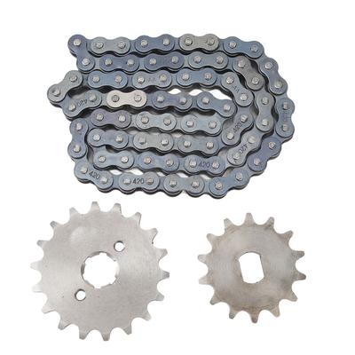 420 18Z Vorderes Motorritzel 420 60 Glieder Kette 14Z Hinteres Ritzel Kit Für DIY Roller ATV Bike Motorrad Fahrrad