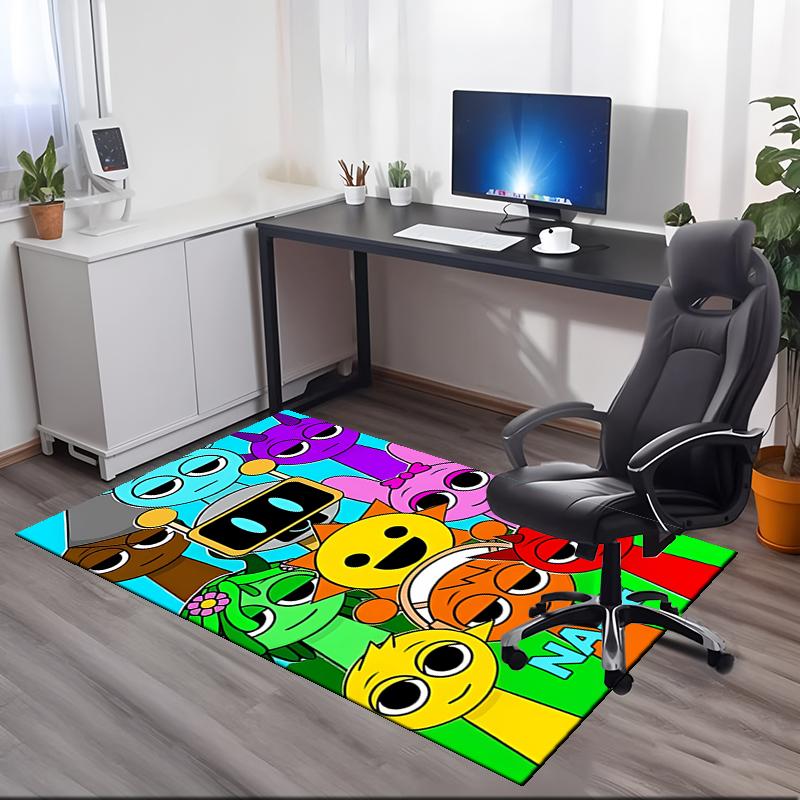 Custom Name Sprunki Printed Carpet, for Office Chair Living Room Bedroom Kitchen Room Decor Gifts.
