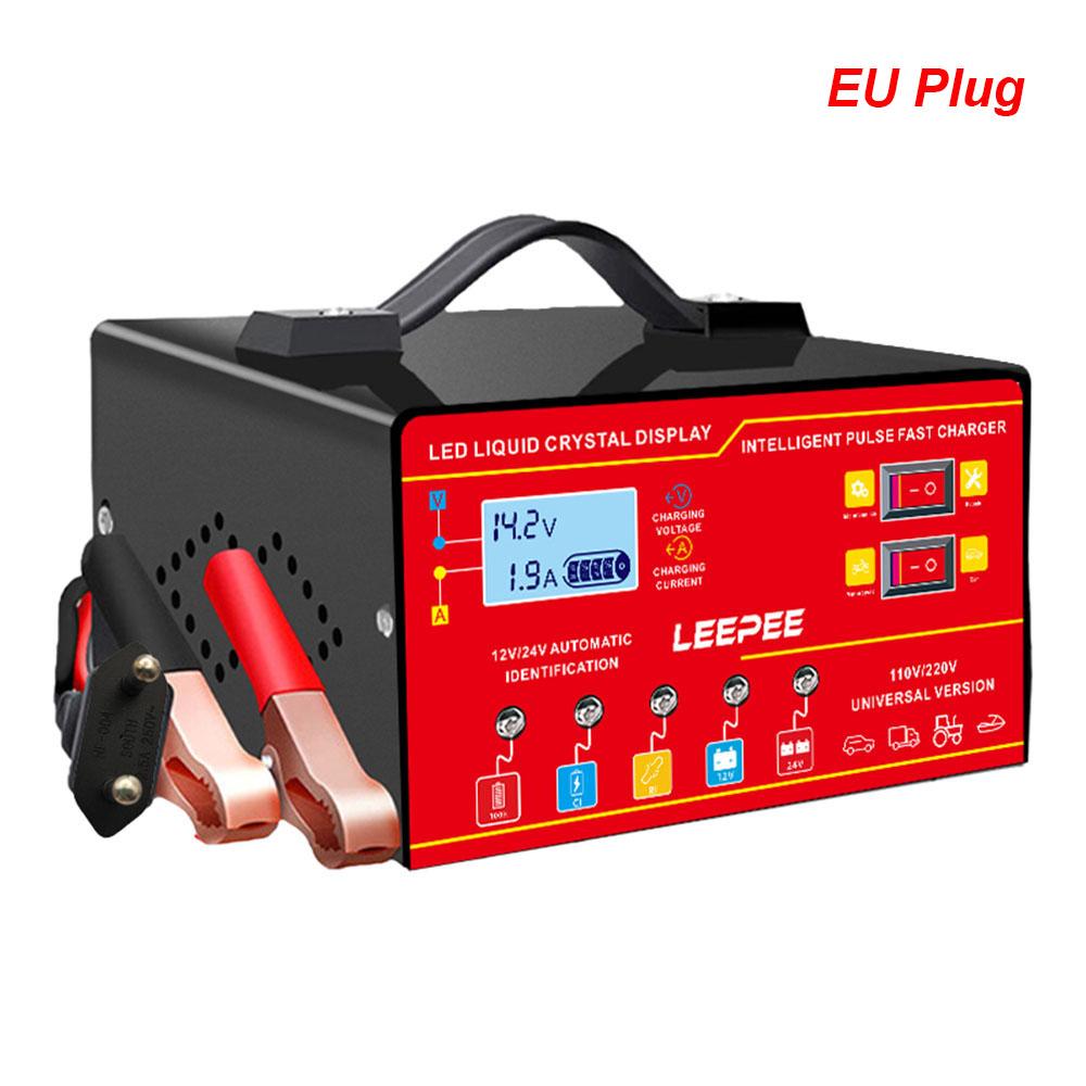 

Boat Battery Chargers 12V 5A/ 24V 3A Smart Pulse Repair Digital Tester Motorcycle RV Car Battery Chargers Storage Cell Maintance