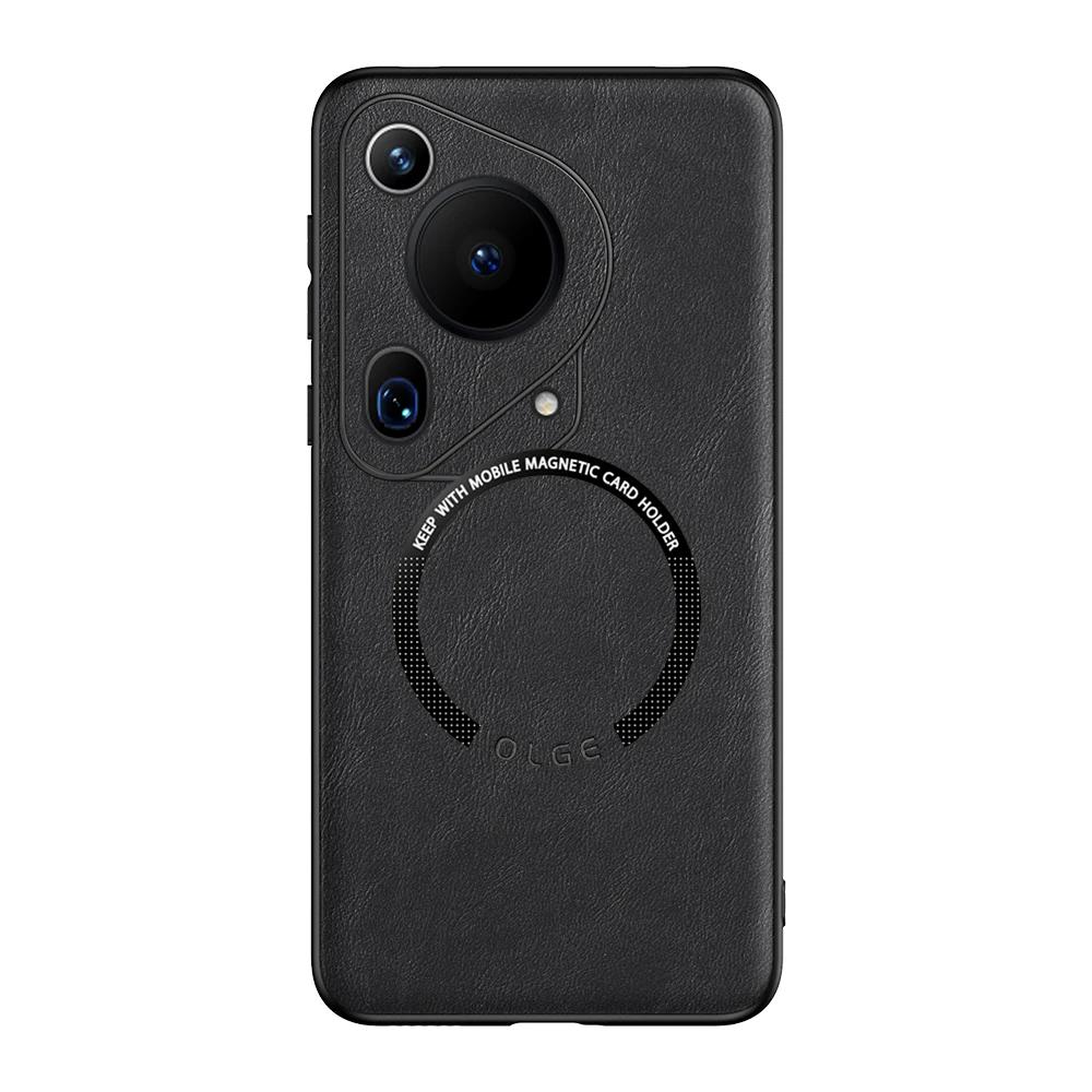 Magnetic For Magsafe Leather Case For Huawei Pura 70 Ultra Luxury Wireless Charge Shockproof Soft Cover For Huawei Pura 70 + Pro