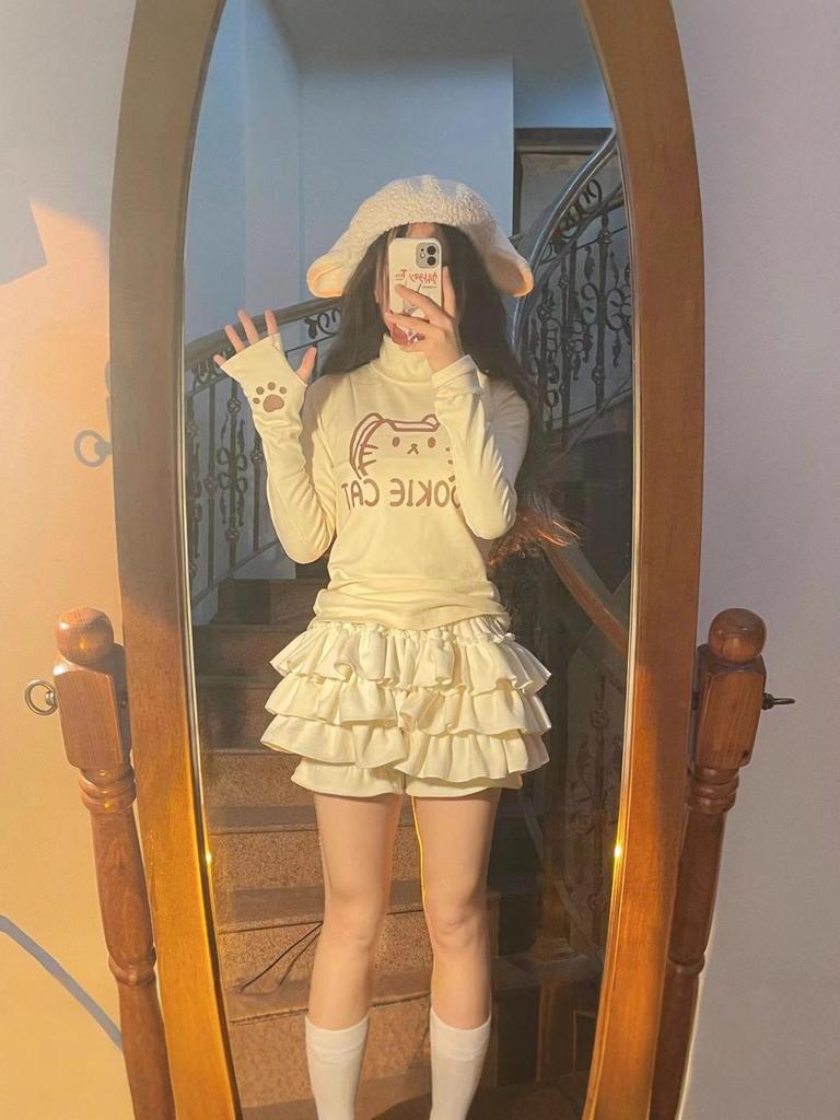 Velvet Tulip Mini Skirt - Warm, Thickened & Anti-Exposure for Autumn/Winter