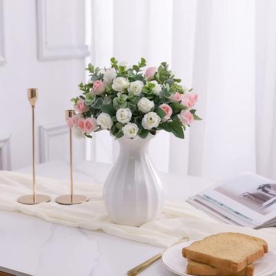4 Bunches Artificial Flowers Artificial Rose Flowers Wedding Rose Flowers Fake Flower Silk Rose Bouquet Vintage for Wedding Home Party Decor