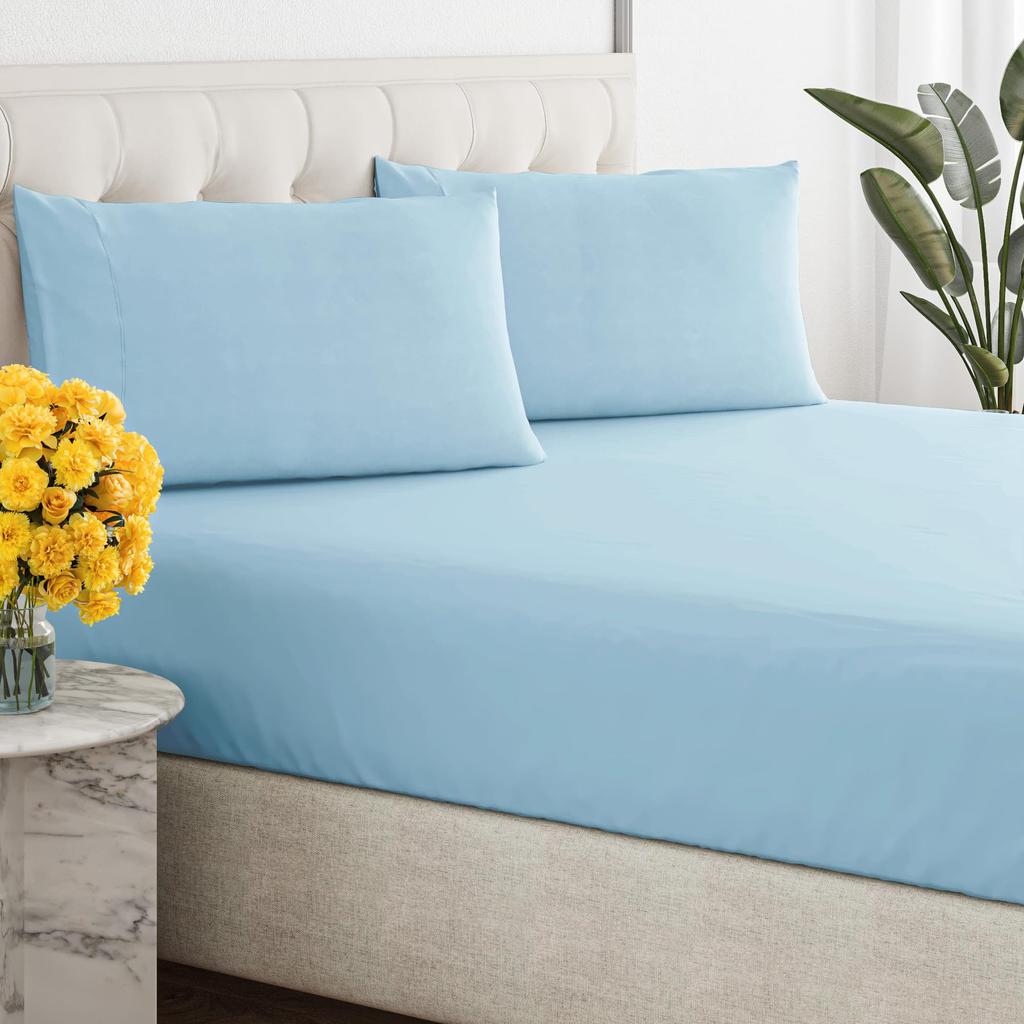 Simple Solid Color Pattern Mattress Three-Piece Digital Printing Mattress Bedding Set Adult Children
