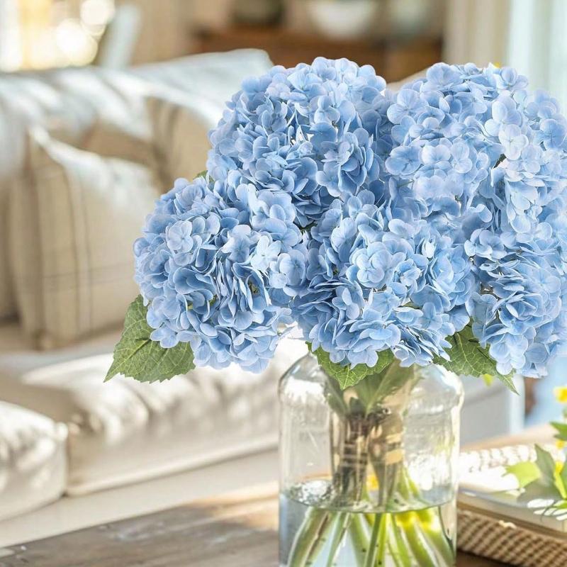 1PCS Artificial Hydrangea, Fake Hydrangea, Faux Plant, Spring Decoration, High-Quality Artificial Flower For DIY Wedding Bouquets, Parties, Home