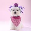 Halloween Pet Costume Dog Cats Neckerchief Cobweb Collar Scarf Pet Birthday Supply Dog Bandana Soft Triangular