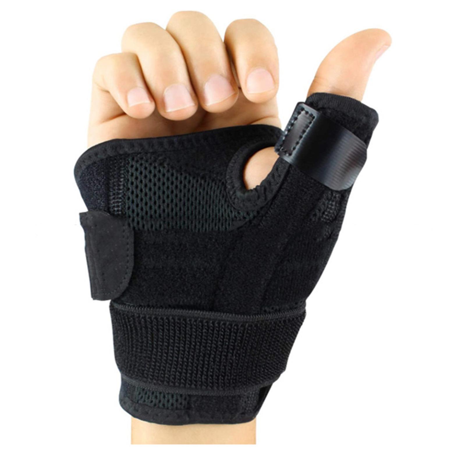 

Thumb Wrist Guard Gloves Breathable Comfortable Soft Sports Fitness Wrist Guard Protection Gloves for Men Women Black чорний