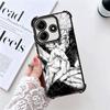 Anime Gojo Satoru JUJUSU Plating Phone Case For Xiaomi Redmi Note 14 15 Pro Plus 13 12 11 11S 11T 10 9S 9 5G Anti-Fall Airabag C