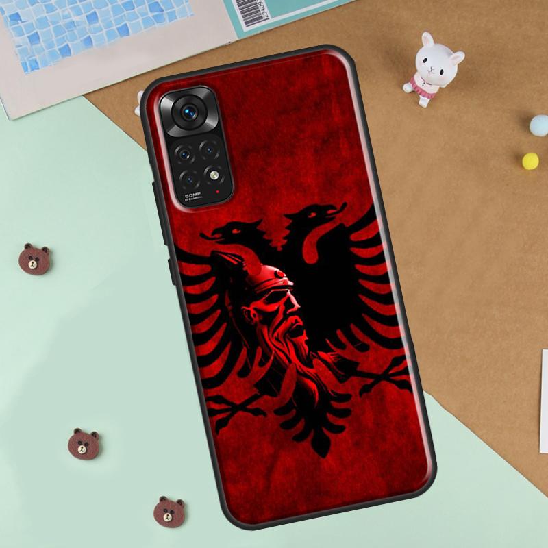 Albania Albanians Flag Art Phone Case For Xiaomi Redmi Note 12 8 9 10 11 Pro 8T 9S 10S 11S 12S 10A 9C 10C 12C Cover