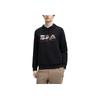 FILA Heritage Series Letter Print Cloud Riding Knit Hoodie Men hoodies Black F11M518212F-BK