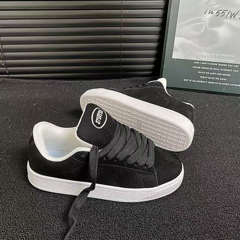 Black Breadboard Shoes Campus Style Versatile Women's Shoes Summer New Retro Sports and Leisure