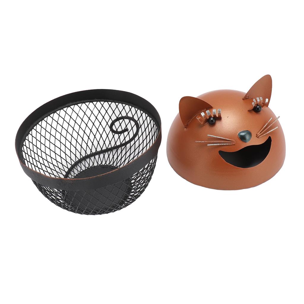 Metal Cat Piggy Bank Innovative Cute Cartoon Fun Cat Shaped Metal Money Box for Kids Present Home