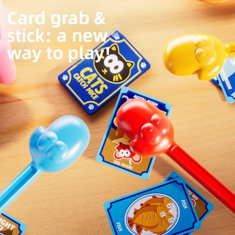 Cat Catch Mouse Board Game With Plastic Cards For Parent Child Interactive Play In Family Gatherings