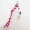 Lucky charm braid keyring strap print silk knot lovely charm bag phone keyring
