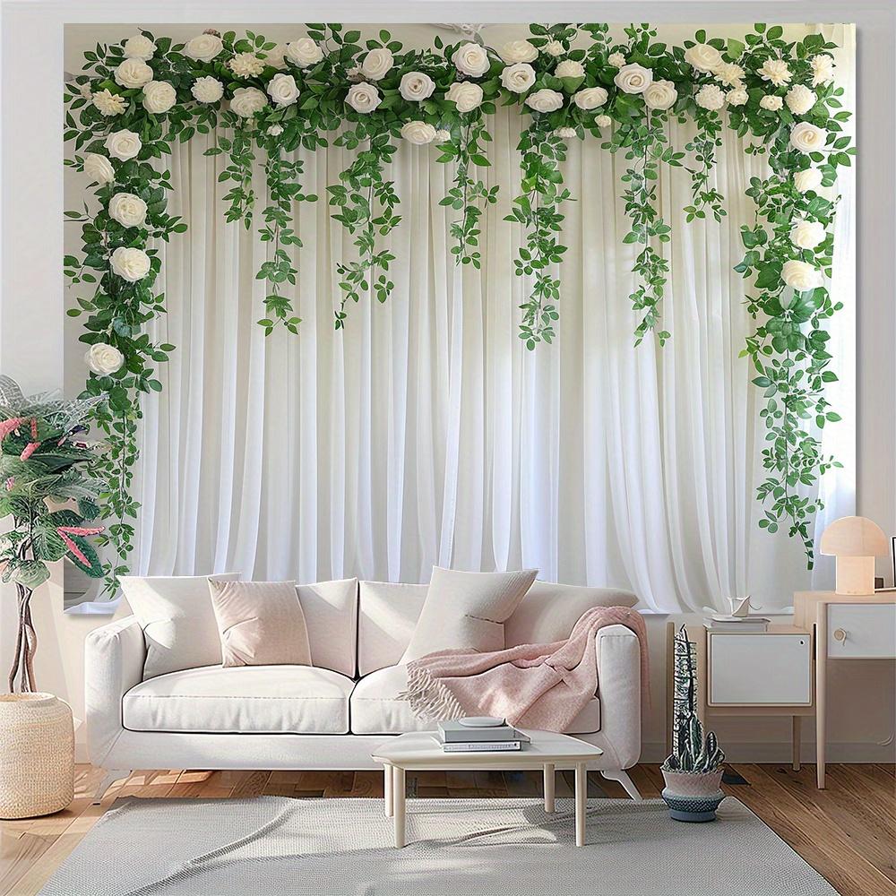 Elegant White Sheer Background Screen with "perfect Visuals" for Weddings, Parties, and Birthdays