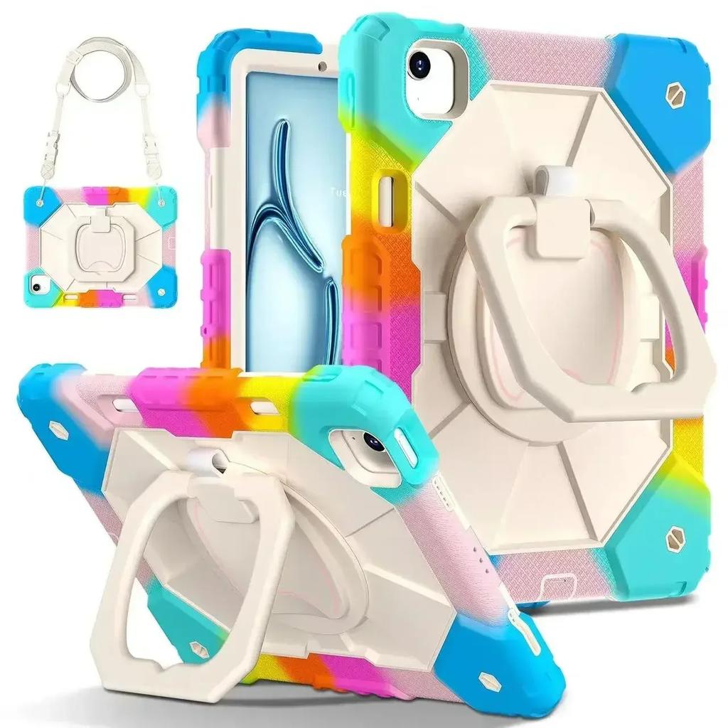 Shockproof Tablet Cover For iPad Air 11 Pro 13 M2 M3 Air 5 4 10th 10.9"11th Generation 7/ 8/ 9th 10.2 Rugged Armor Kids Case
