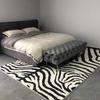 Nordic Antiskid Plush Carpets for Living Room Luxury Zebra Pattern Bedroom Decor Carpet Home Mats Big Size Foldable Office Rug
