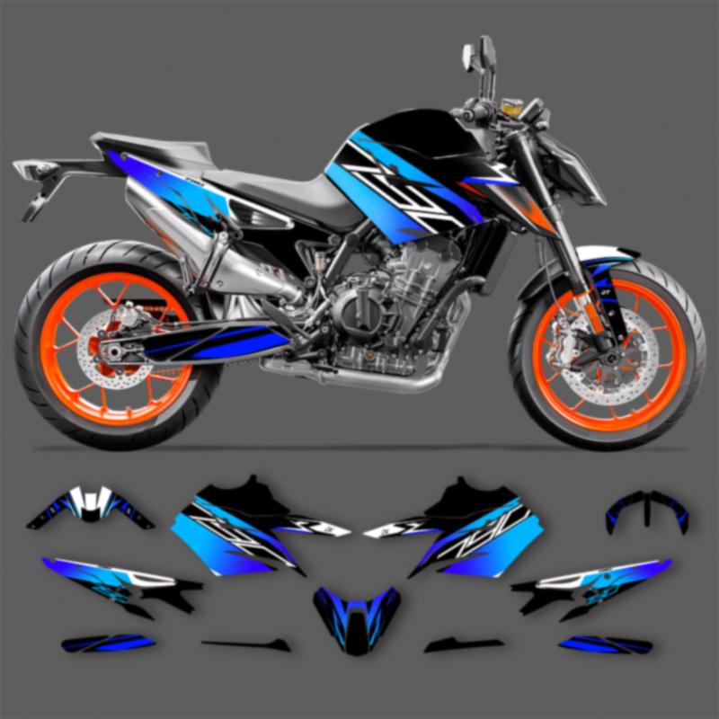 PowerZone Custom Team Sticker Graphics for KTM DUKE 790 890 2018-2021 SUPERMOTO Backgrounds Decals Racing Vinyl Sticker Kit