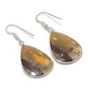 Natural Picasso Jasper Gemstone Handmade 925 Sterling Silver Earring 1.77" AE-11473
