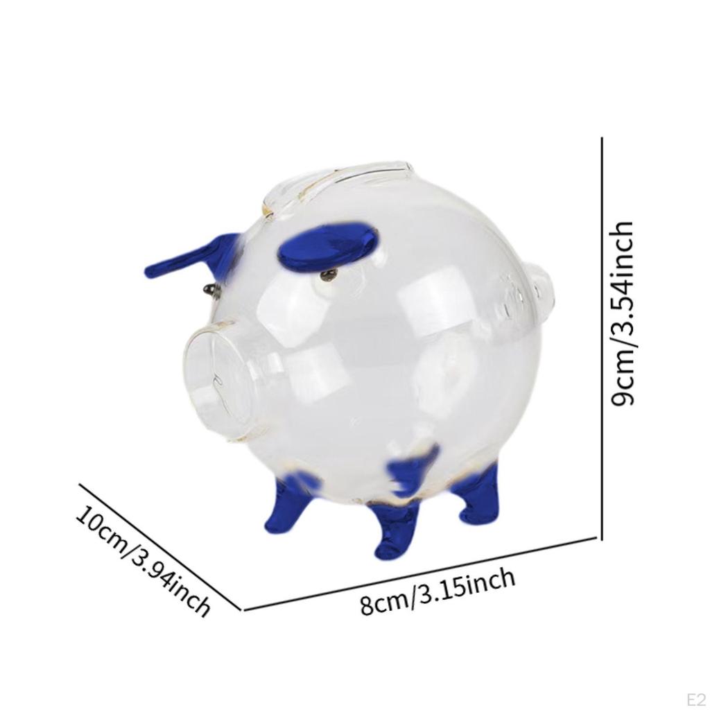 Piggy Creative Holder Clear Saving Pot Cute Animal Pig Money Bank Jar for Tabletop Home