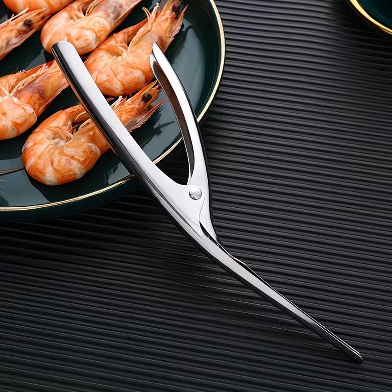 Stainless Steel Shrimp Peeler Tool Herringbone Seafood Shell Remover Lobster Crab Prawn Deveiner Kitchen Gadget for Effortless Shelling