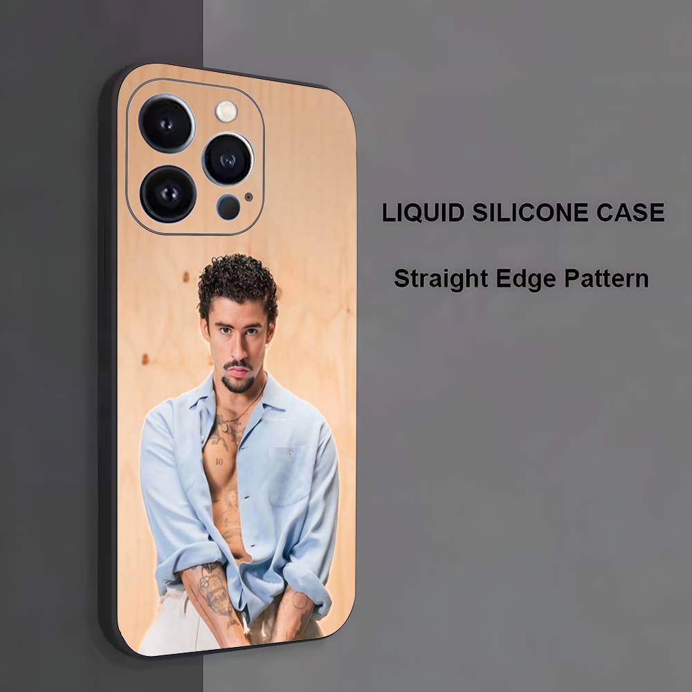 

DtMF B-Bad Bunny Phone Case For iPhone 17,16,15,14,13,12,11 ,Pro Max,XS,X,XR,SE,Mini,8,7,Soft Silicone Black Cover iPhone17
