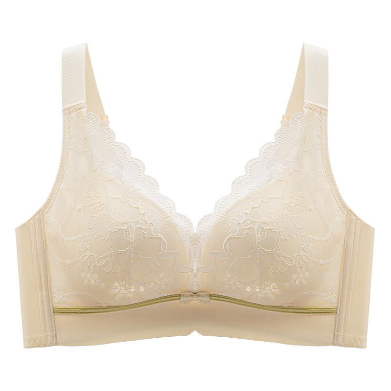 Traceless Underwear, Thin Women's Big Breasts In Summer, Small Anti-sagging Bra, Ultra-thin Underwear Gathers and Collects Sub-breasts, Bra
