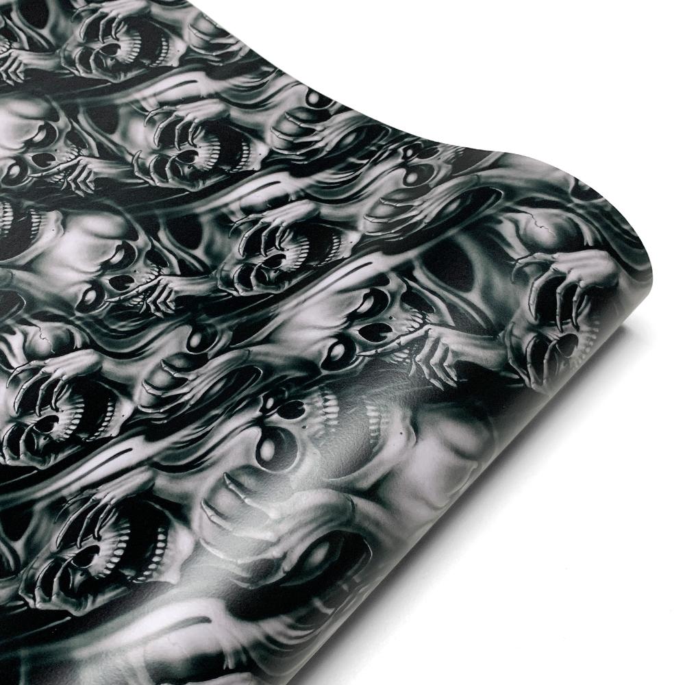 

Car Skull Sticker Camouflage Cartoon Printed Self Adhesive Film Auto Motorcycle Body Modification Films for Car Accessories 10cmx150cm чёрный