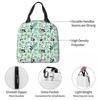 Cartoon Panda And Bamboo Pattern Insulated Lunch Bag for Women Kids Portable Food Boxes Thermal Lunch Box Tote
